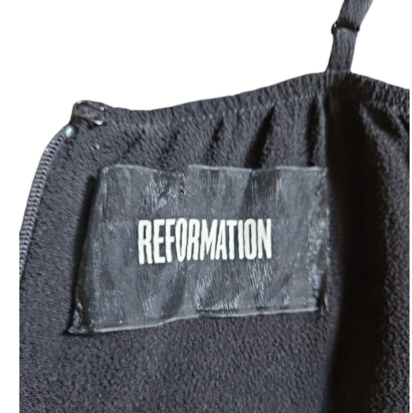 REFORMATION | Livi Cold Shoulder Mini Dress in Black ~ Size 0 - Picture 6 of 7